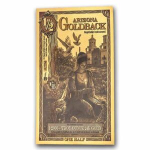 Arizona ½ Goldback — Gold Foil Collectible Note (24k Fractional Gold)