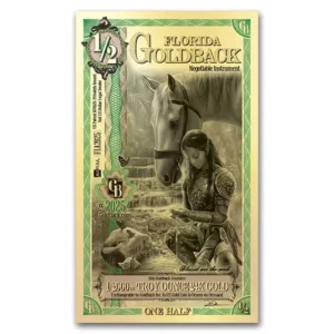 Florida ½ Goldback — Gold Foil Collectible Note (24k Fractional Gold)