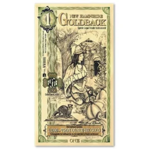 New Hampshire 1 Goldback — Gold Foil Collectible Note (24k Fractional Gold)