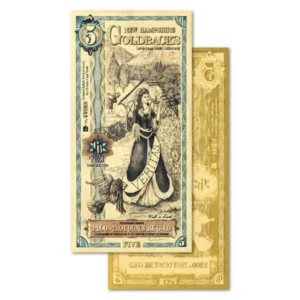 New Hampshire 5 Goldback — Gold Foil Collectible Note (24k Fractional Gold)