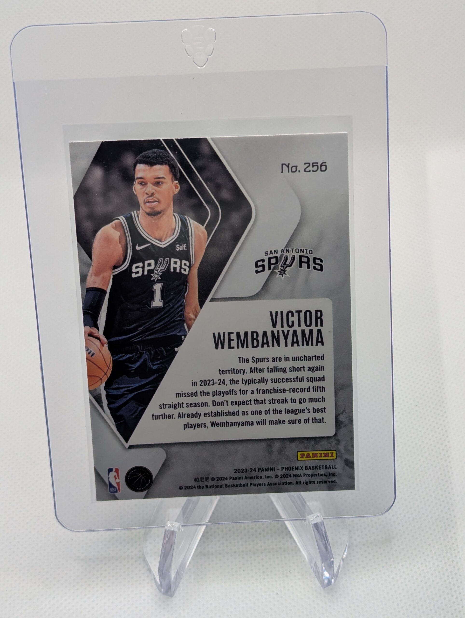 Victor Wembanyama 2023-24 Panini Phoenix Fire & Ice Cracked Ice Rookie Card #256 - Image 2