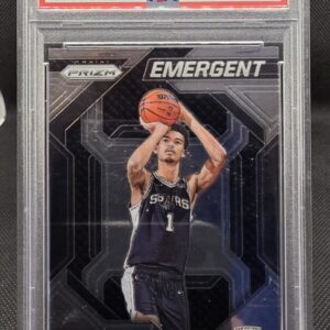 2023 Panini Prizm Victor Wembanyama Emergent Rookie Insert – PSA 9 – Spurs RC #12