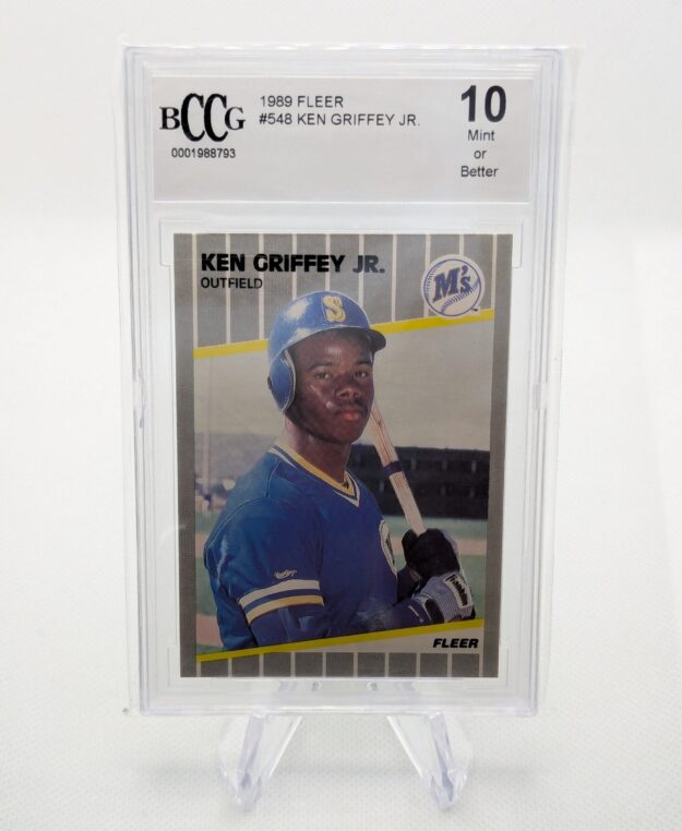 1989 Fleer Ken Griffey Jr. Rookie #548 – BCCG 10 Mint or Better – Classic RC – Mariners Legend