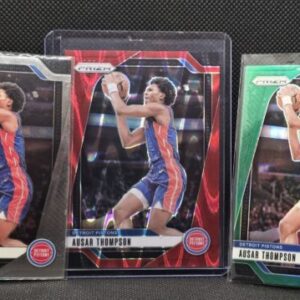 Ausar Thompson Prizm Rookie Lot (Silver, Red Wave, Green) – 2024-25 Panini Prizm