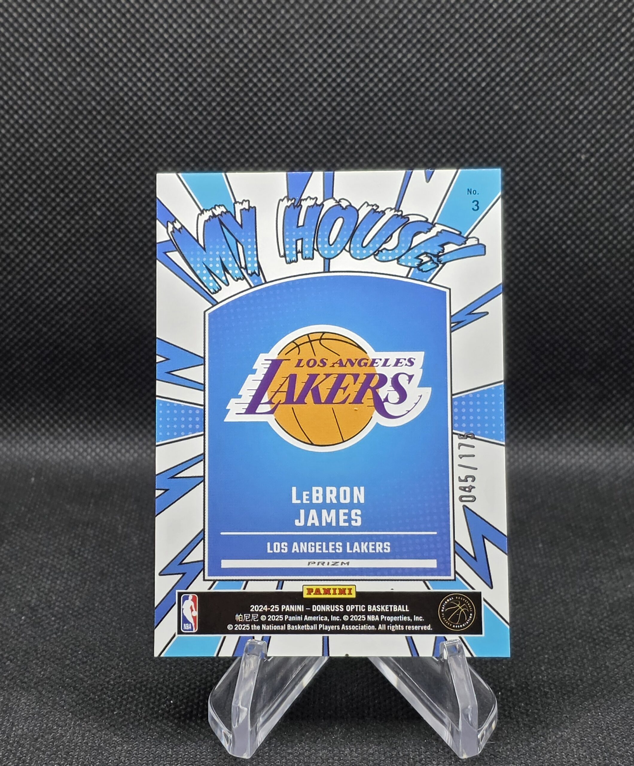 LeBron James My House Blue Prizm /175 2024-25 Donruss Optic - Image 2