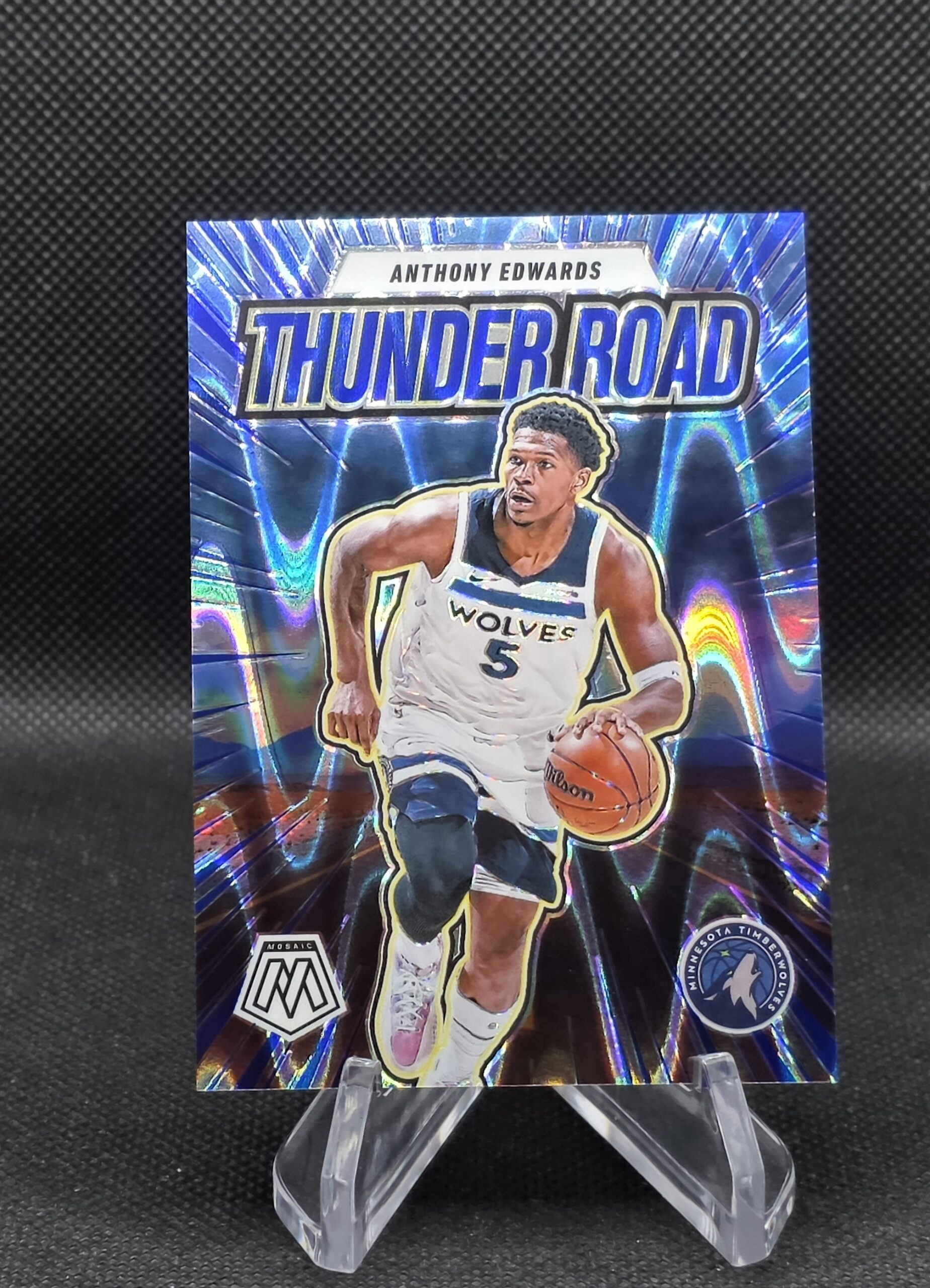 Anthony Edwards Thunder Road Prizm #/150 – 2024-25 Mosaic